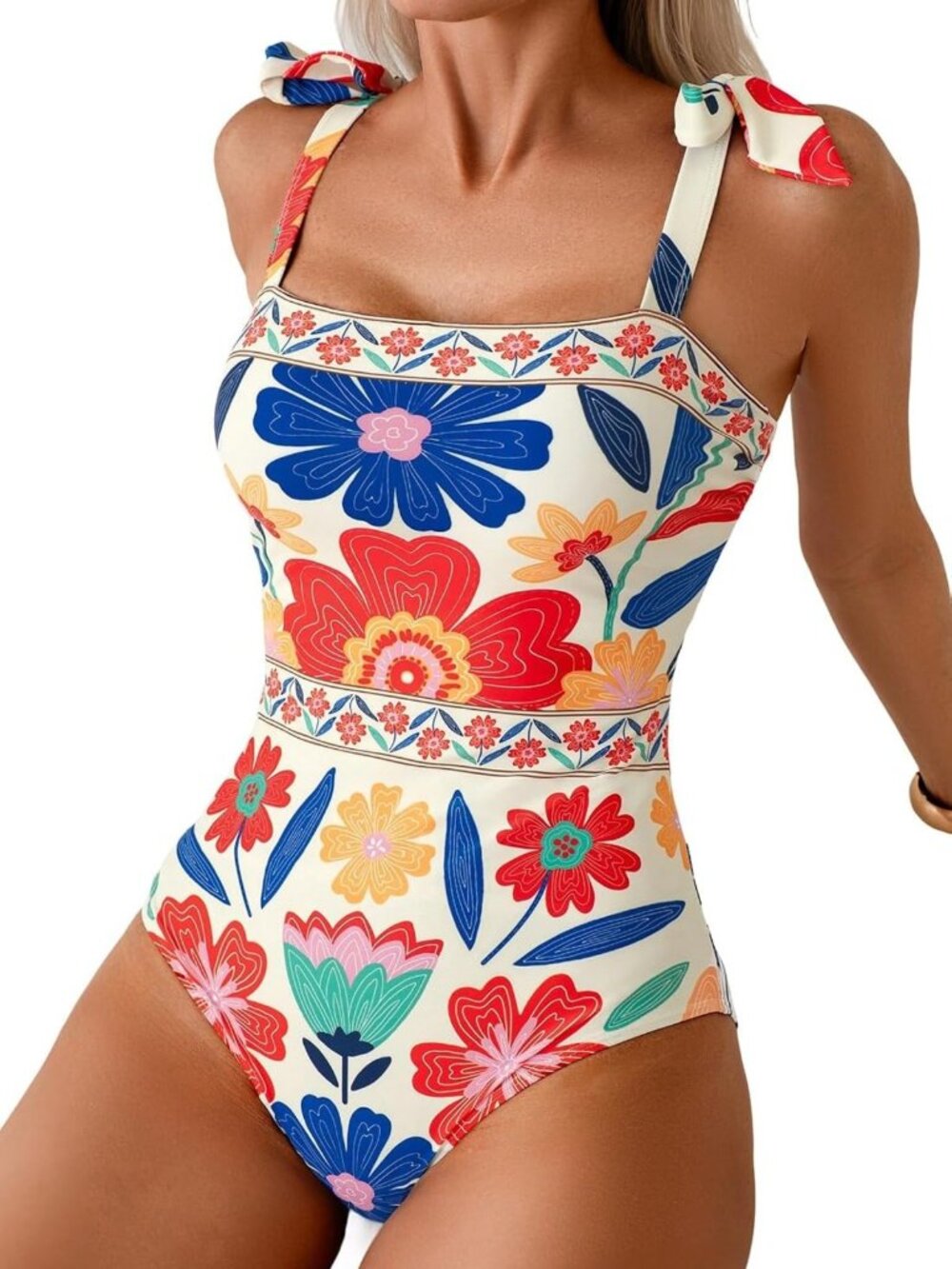 Stylish One Piece Swimsuit for Women | Tie Knot, Tummy Control, Bathing Suit
